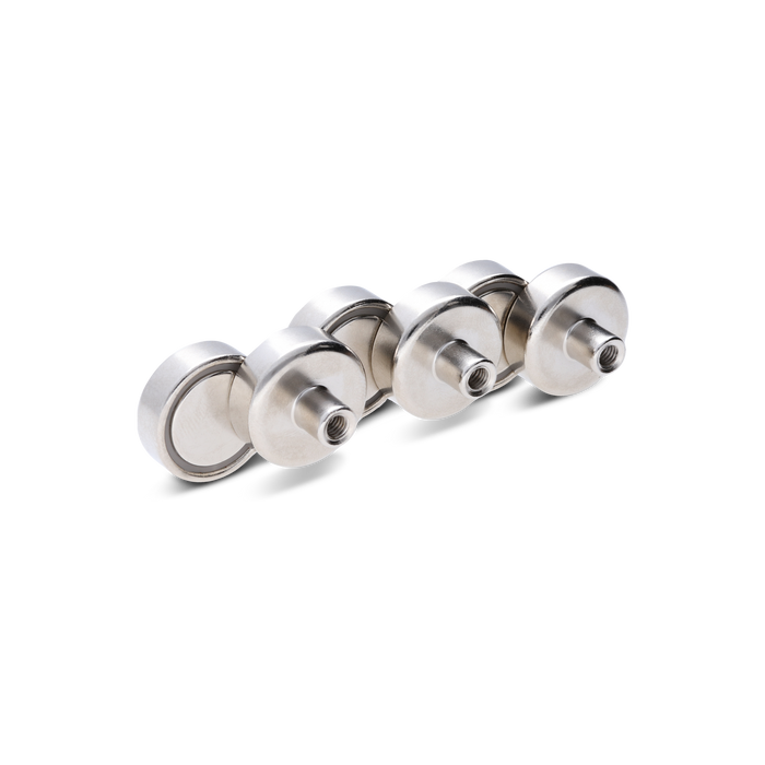 Neodymium Pot magnet with screw socket Ø20mm - M4