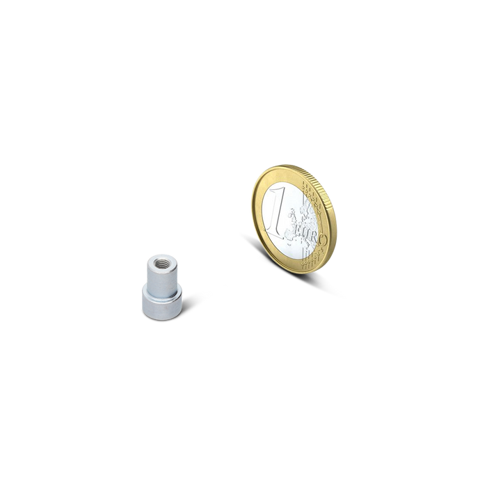 Neodymium Pot magnet with screw socket Ø8mm - M3